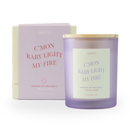 Bougie parfumée 'c'mon baby light my fire' - Tuscan leather