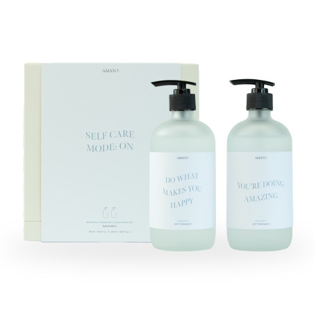 Coffret cadeau savon pour les mains & gel douche 'self care mode: on' - Rainforest