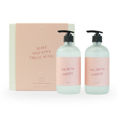 Coffret cadeau savon pour les mains & gel douche 'make self-love great again' - Rainforest